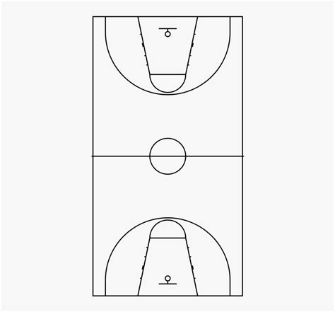 Basketball Outline Court An Nba Basketball Court Is 94 Feet Long And