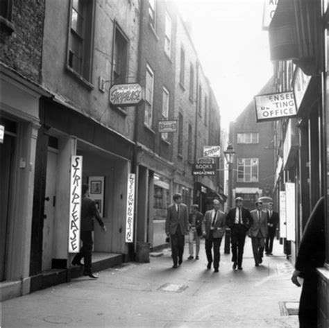 A Typical Mid 1960s View Of Strip Clubs In Londons Soho District