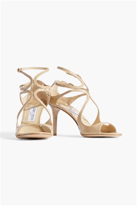 Jimmy Choo Ivette Patent Leather Sandals The Outnet