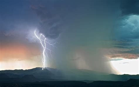 Landscape Lightning Nature Storm Hd Wallpaper Wallpaperbetter