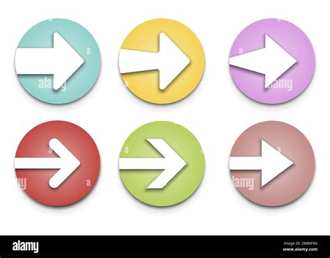 Arrow Button Icon Set Arrow Icons On Circle Button Vector