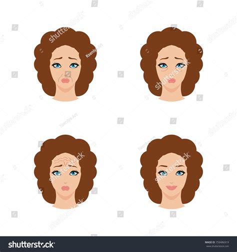 icons set mature woman face different stock vector royalty free 759486919 shutterstock