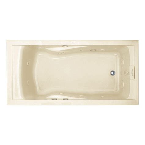 Left drain everclean whirlpool tub with integral apron in white. American Standard Virtuoso EcoSilent 6 ft. x 3 ft ...