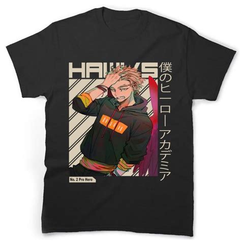 Hawks T Shirt Keigo Takami Tee My Hero Academia Bnha Boku No Hero Academia T Shirt Manga Anime