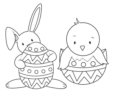 Kolorowanka Wielkanocny Kurczaczek W Jajku Pobierz Wydrukuj Lub