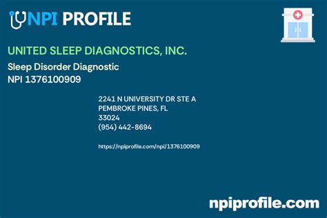 United Sleep Diagnostics Inc Npi 1376100909 Cliniccenter In