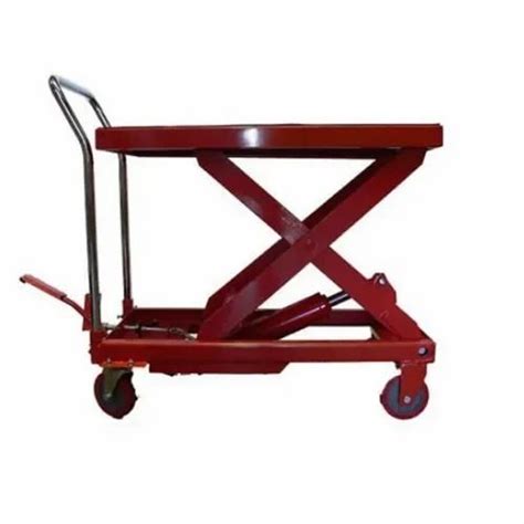 Mech India Mild Steel Hydraulic Lift Table Working Height Feet Capacity Ton At Rs