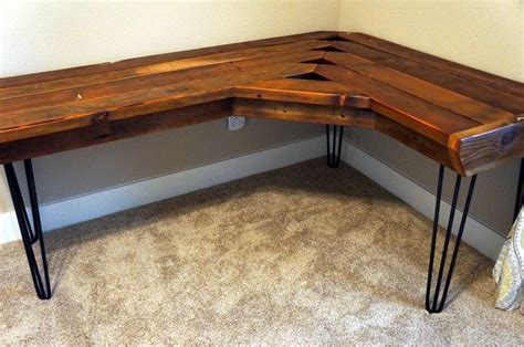 Reclaimed Corner Desk Wood Corner Desk Large Corner Desk Wooden