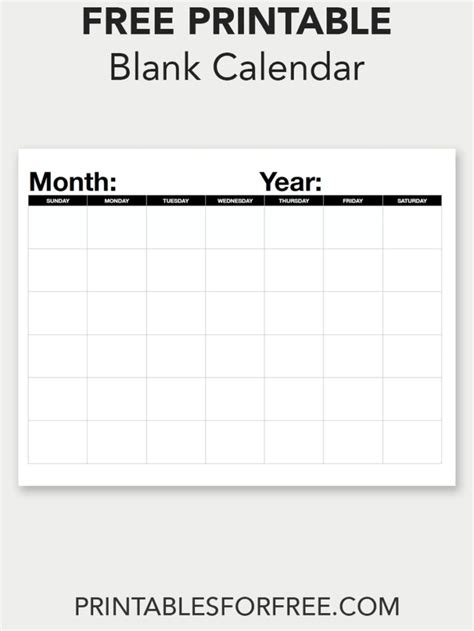 Best Free Fill In Calendar Blank Calendar Calendar Calendar Printables