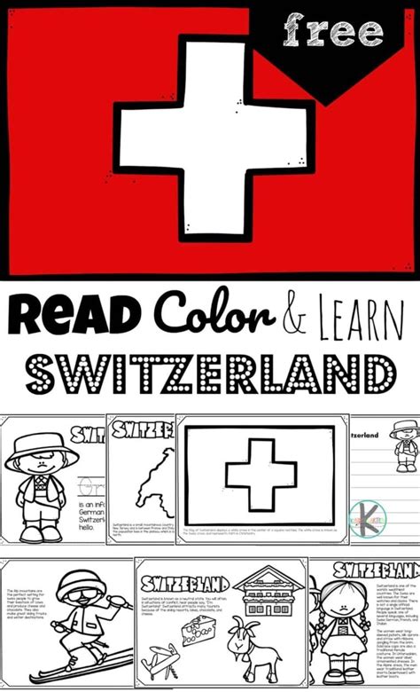 🎿 Free Switzerland Coloring Page For Kids To Read Color And Learn