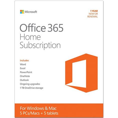 Microsoft Office 365 для семьи Home Esd на 6 ПК на 1 год купить в