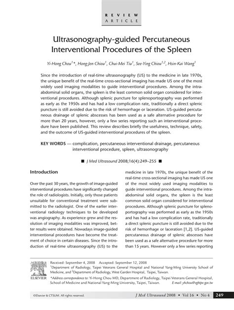 Pdf Ultrasonography Guided Percutaneous Interventional Procedures Of