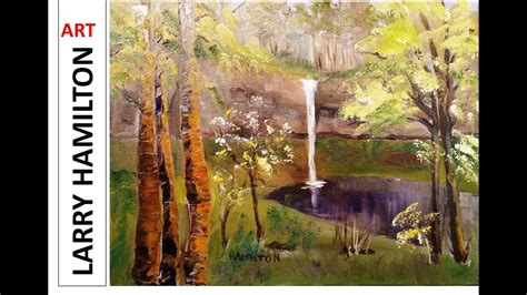 Oil Painting Oregon Waterfall Paint Along With Larry Hamilton Live