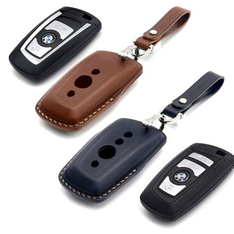 Bmw Key Chain Leather Car Key Fob Cover Remote Key Case Car Etsy