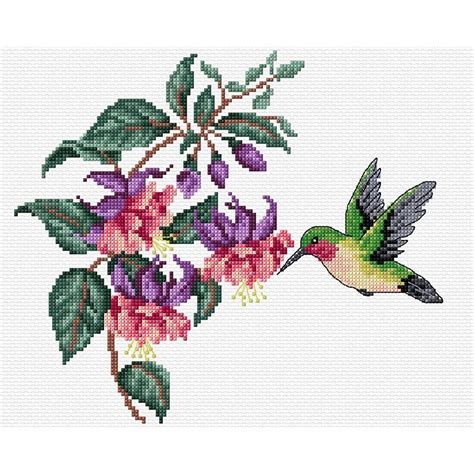 Dmc Hummingbird Counted Cross Stitch Embroidery Kit 23cm X 20cm 587116
