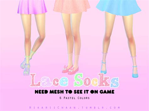 Pastel Lace Socks Sims Cc Sims 4 Sims 4 Mods
