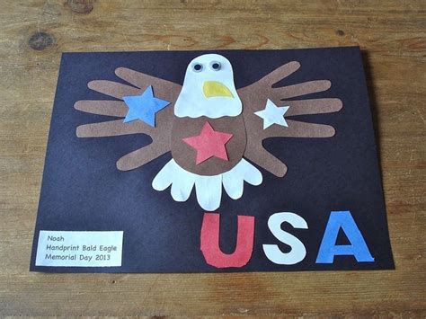 Presidents Day And Inauguration Activities Handprint Bald Eagle