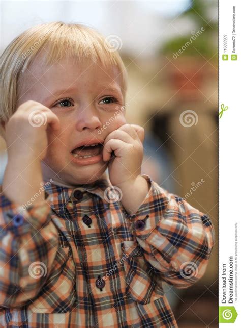 Cranky Baby Cries Stock Image Image Of Cute Portrait 118895909