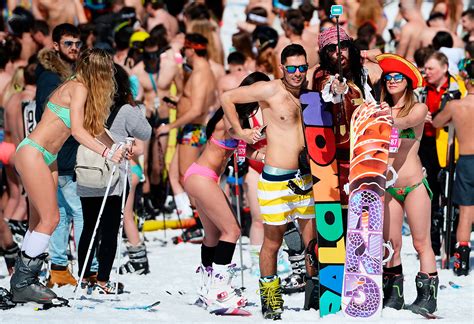 Hot Record On The Snowy Slopes Of Sochi Mass Bikini Skiing Russia Beyond