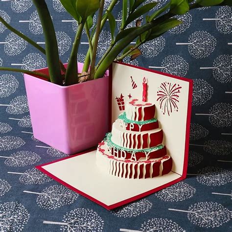 3d Birthday Cake Card Birthday Cake Card 3d Birthday Cake Cake Card