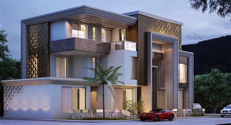 Luxury Villa In Saudi Arabia On Behance House Outer Design House Arch