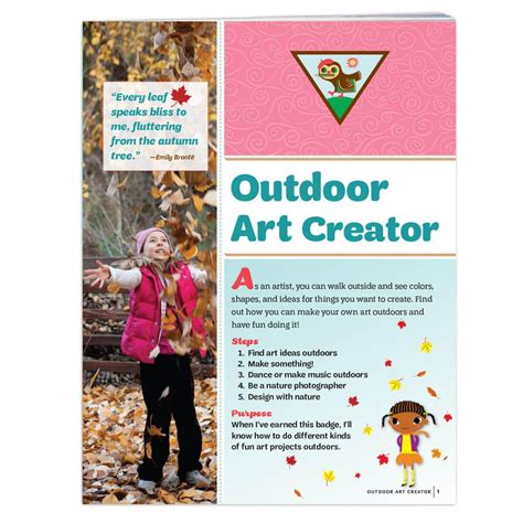 Brownie Outdoor Art Creator Badge Requirements Girl Scout Shop