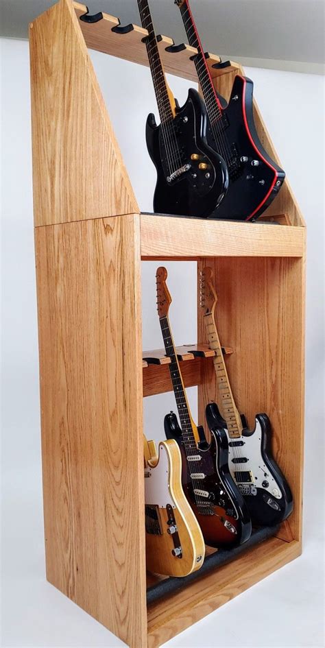 12 Guitar Cabinet W Removable 6 Space Top Stand Guitar Stands
