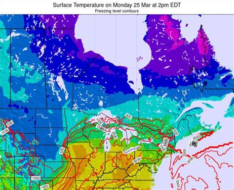 Ontario Surface Temperature On Friday 12 May At 8am Edt