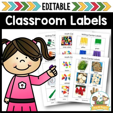 Editable Center Labels Pre K Pages Preschool Classroom Labels
