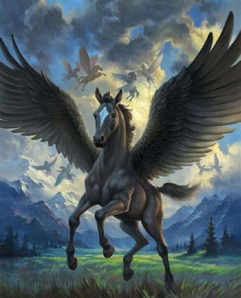 Pegasus Сказочные существа Лошадиные картины Мифические существа