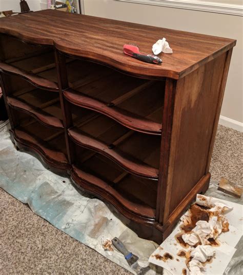 Cherry Dresser Makeover To Natural Wood Finish Forrester Home