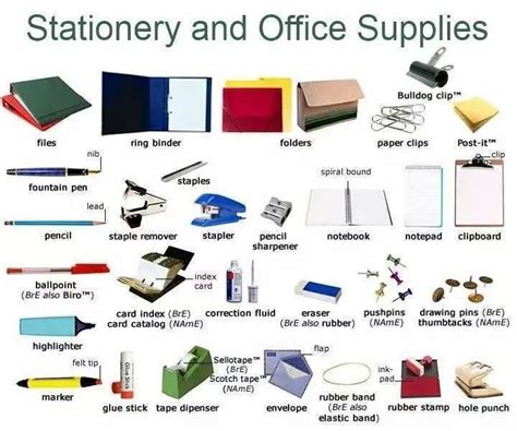 Image Result For Office Stationery Items Name List With Images