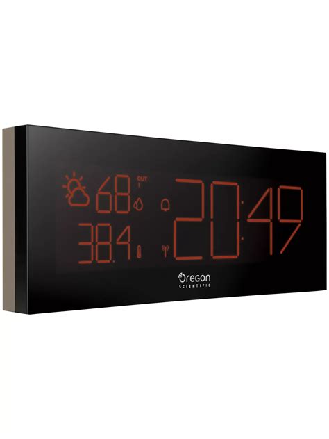 Oregon Scientific Prysma Chrome Weatherstation Alarm Clock Black At