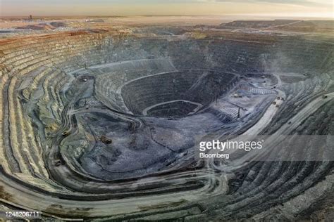 The Open Pit Mine At The Oyu Tolgoi Copper Gold Mine Jointly Owned
