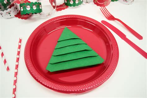 Really Easy Christmas Tree Napkin Fold Party Delights Blog