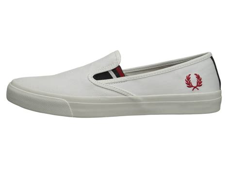 Lyst Fred Perry Turner Slip On Canvas In White For Men