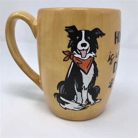 Dog Mug Home Is Where My Heart Is Dog Quote Coffee Mug Etsy Hand