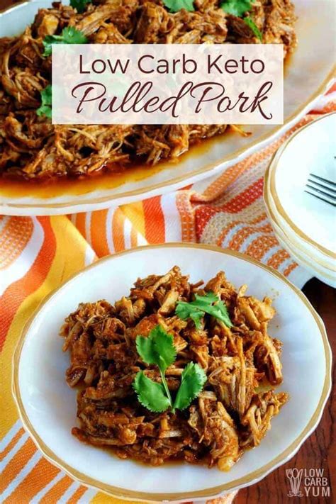 Best low carb pulled pork recipe! Low Carb Pulled Pork Recipe - No Sugar Added | Low Carb Yum