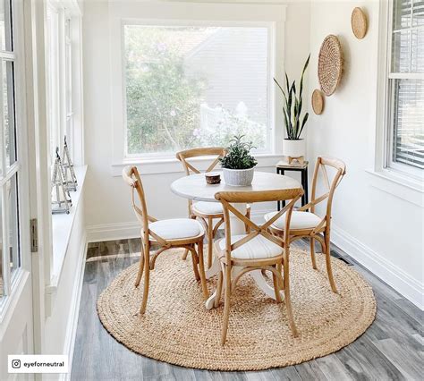 Round Braided Jute Rug Rug Under Dining Table Dining Table Rug