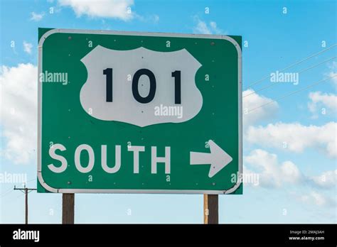 Freeway Entrance Sign Us 101 South California Stock Photo Alamy