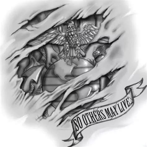 Marine Corps Drawing Usmc Tattoo Marine Corps Tattoos Military Tattoos