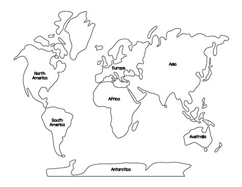 World Map Black And White Labeled Printable Free Printable Maps