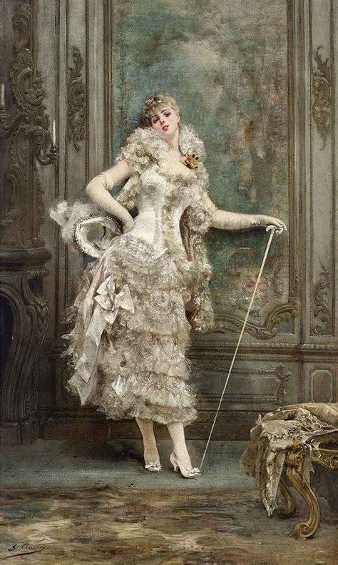 法国画家乔治·朱尔斯·维克多·克莱林（georges Jules Victor Clairin） Frou Frou（大约 1882 年