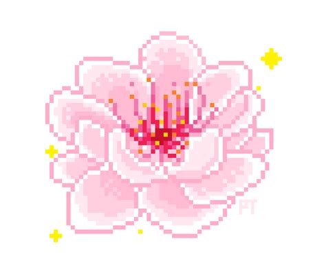 Flower Pixel Art Pixelins By Dana Pixel Art Tutorial Anime Pixel
