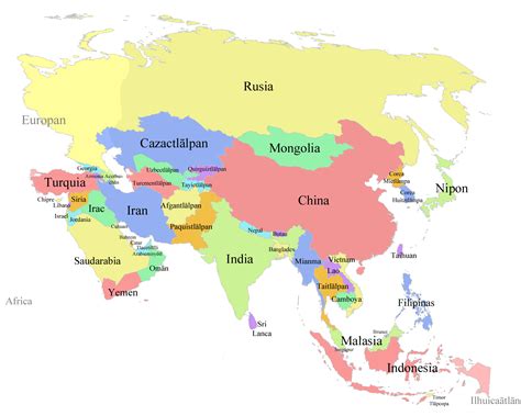 Mapa De Asia Y Sus Paises Imagui