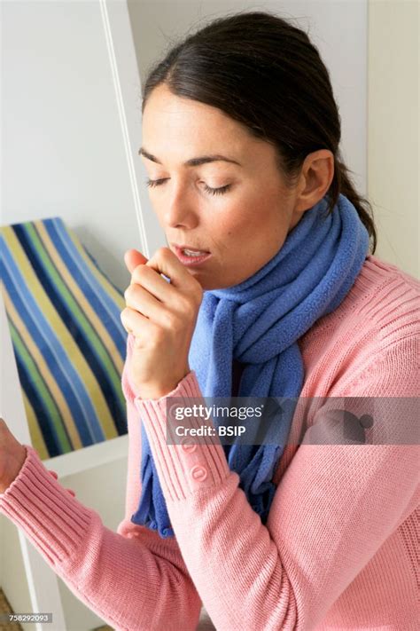 Woman Coughing High Res Stock Photo Getty Images