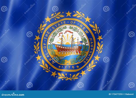 New Hampshire Flagge Usa Stock Abbildung Illustration Von Hintergrund