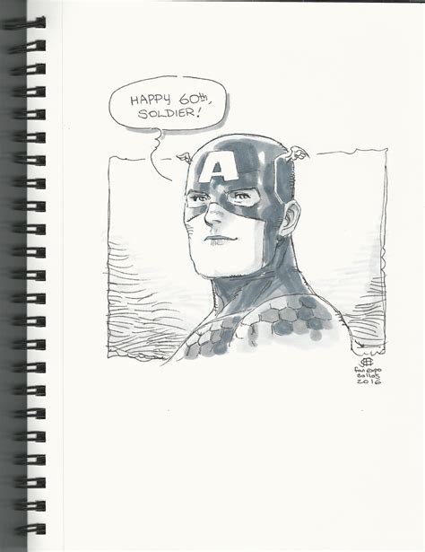 Captain America By Jim Cheung In Alex Johnsons Sketchbook 40 For 60
