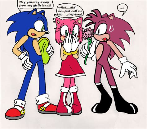 Sonamy Sonic X Amy Kiss
