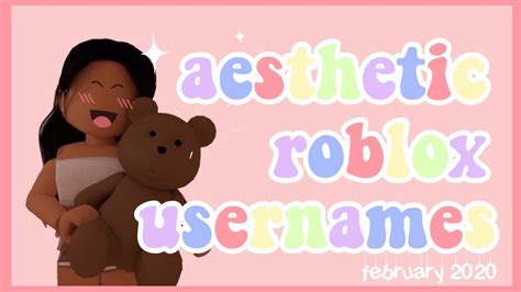 50 Aesthetic Roblox Usernames February 2020 YouTube